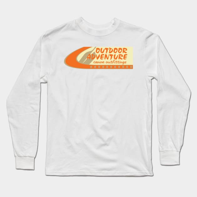 Outdoor Adventure Canoe Outfittings Long Sleeve T-Shirt by TBM Christopher